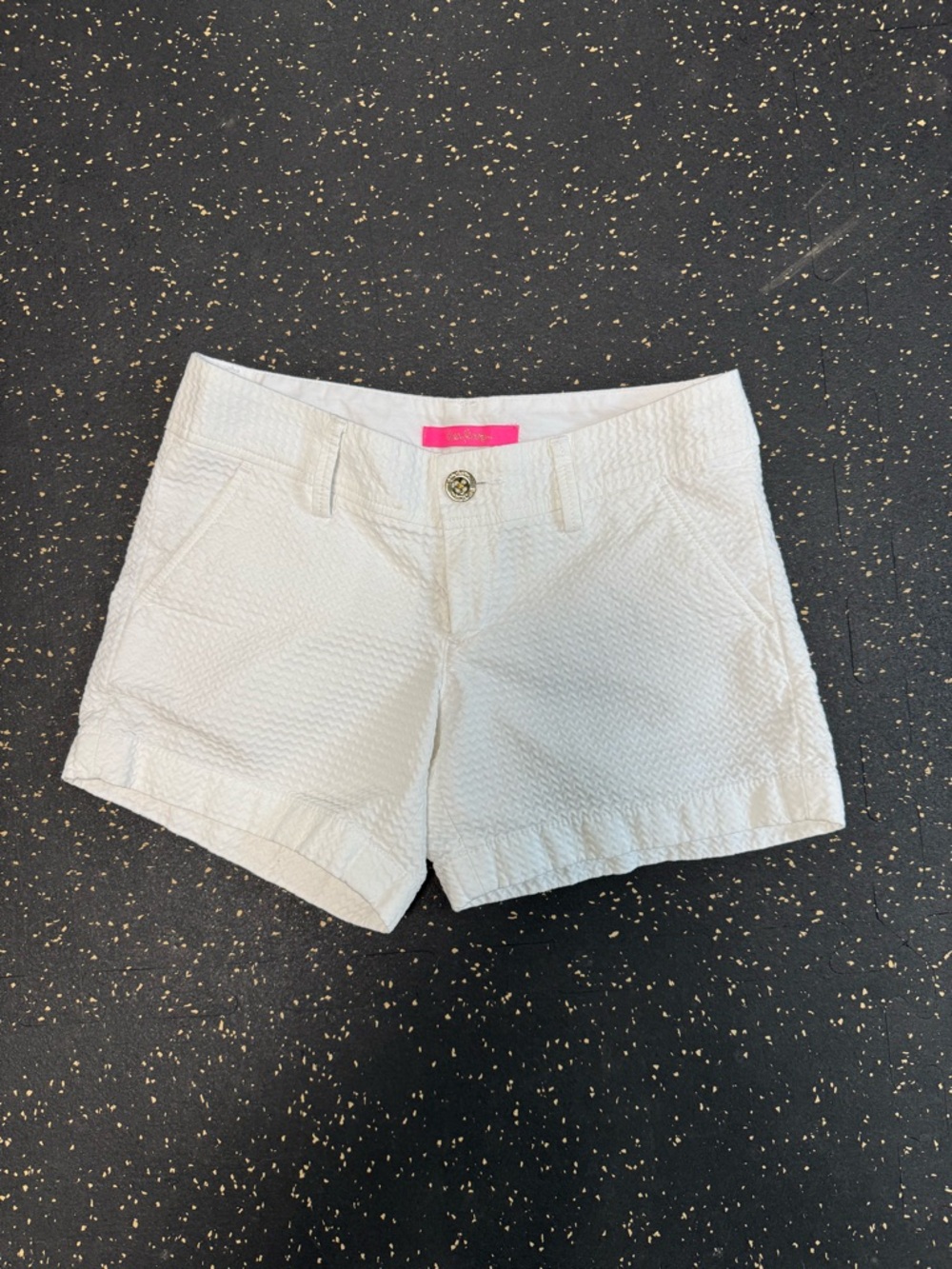 Lilly Pulitzer White Textured Shorts